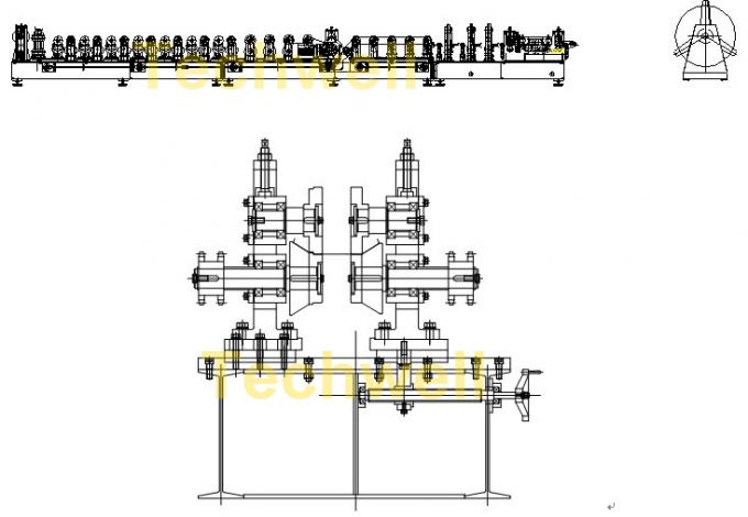 Het automatische Broodje die van Grootte Regelbare CZ Purlin Machine met 1.5 - 3.2mm Dikte vormen