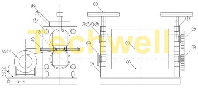 0.3 - 1.0mm Dikte7.5kw Houten Korrel het In reliëf maken Machine met 0 - 15m/min Snelheid