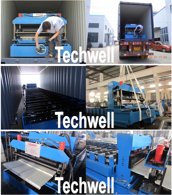 Minimalistisch de Tegelbroodje die van het Metaaldak Machine met 18 het Vormen zich Posten vormen