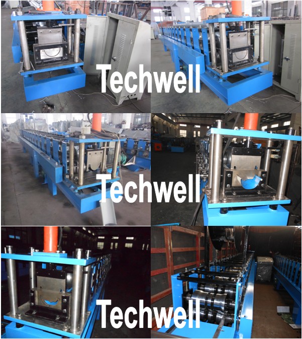 1 Naadloze de Gootmachine van de jaargarantie voor Regenwatergoot, Halve Ronde Gootmachine