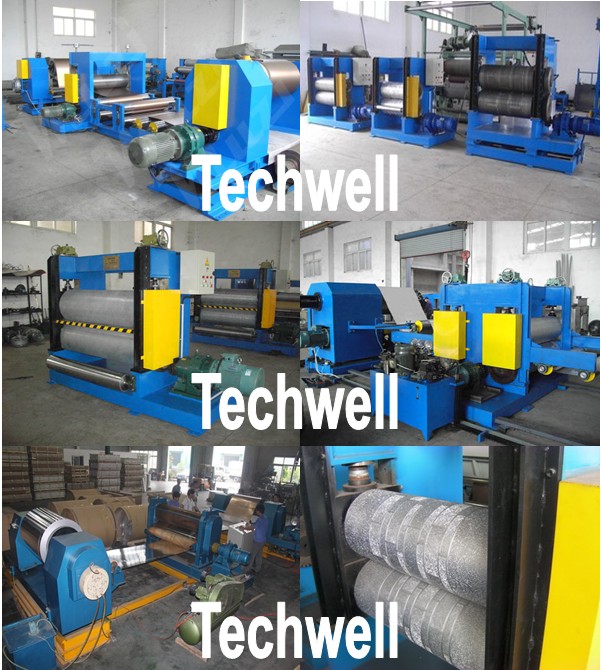 0.3 - 1.0mm Dikte7.5kw Houten Korrel het In reliëf maken Machine met 0 - 15m/min Snelheid