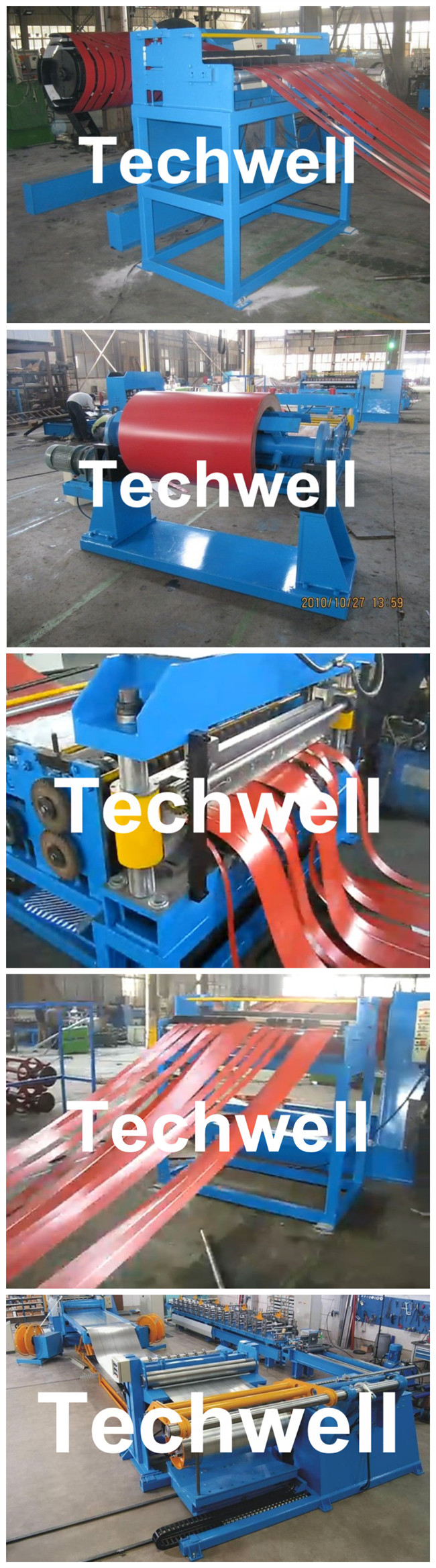 Eenvoudige Staalrol die Snijmachine voor Koolstofstaal/GI/Kleurenstaalq235-q350 Rol scheuren in Stroken
