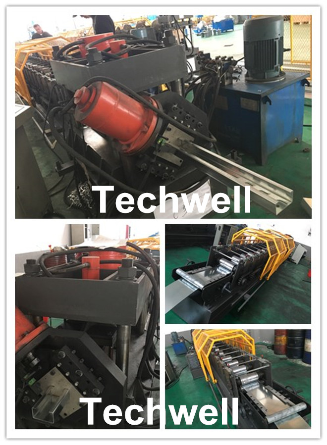 Staalc Purlin Broodje dat Machine met Hydraulisch Ponsen en Knipsel vormt