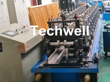 Hydraulic Cutting 14 Station C Shape Purlin Roll Forming Machine With Post - Cutting