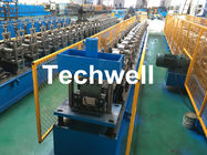 Steel Metal Box Gutter Roll Forming Machine  With PLC Frequency Control
