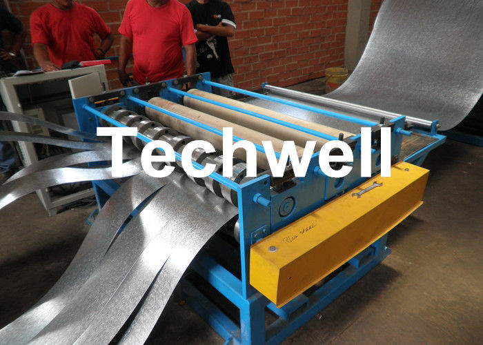 Het koolstofstaal, GI, Eenvoudige Scheurende de Machinelijn van het Kleurenstaal met Schroot windt Apparaat opnieuw op