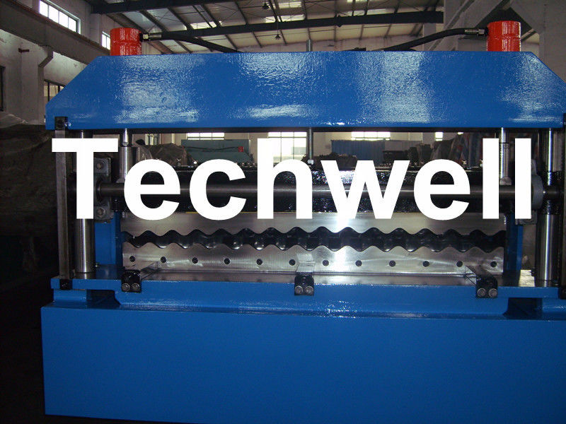 Douane 0.3 - 0.8mm Broodje die van het Dikte het Automatische Metaal Golfblad Machine vormen