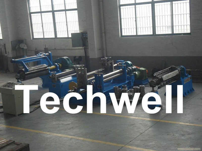 Het koolstofstaal, GI, Eenvoudige Scheurende de Machinelijn van het Kleurenstaal met Schroot windt Apparaat opnieuw op